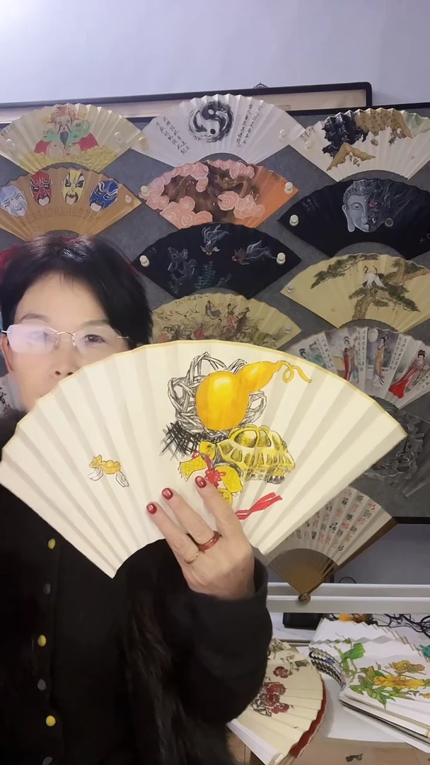 扇子九五寸十八方玉竹折扇