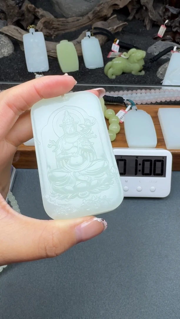 颈饰未镶嵌和田玉老*长3