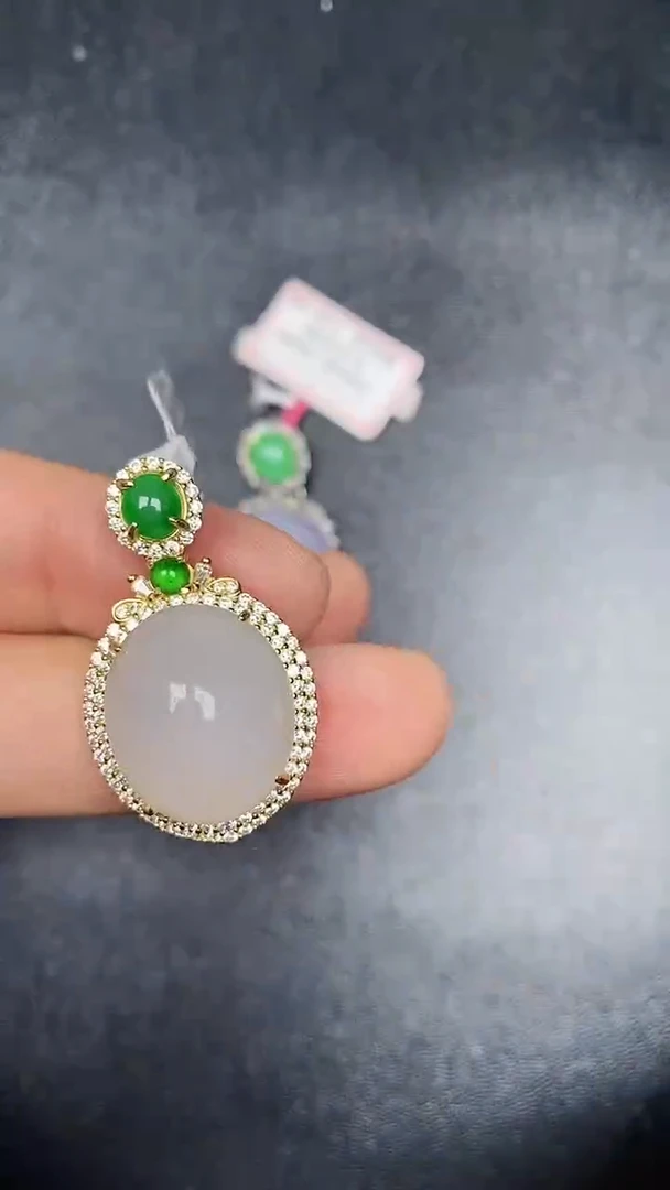 银S925镶嵌戒指翡翠1210