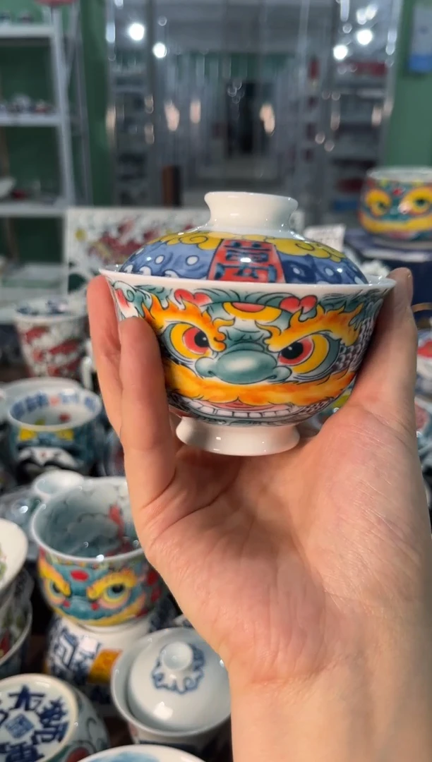 昨明景德镇陶瓷：盖碗
