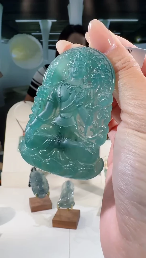 翡翠未镶嵌吊坠(不含链)度母多样性发一