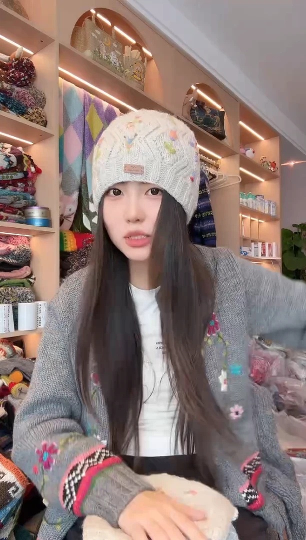 羊毛美丽如立体刺绣冷帽