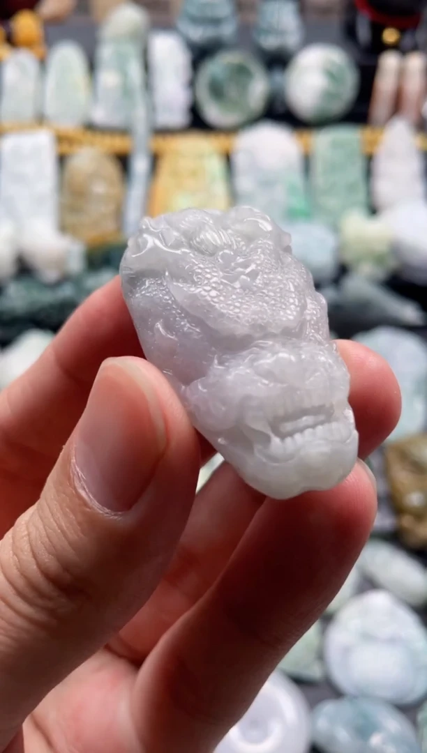 颈饰未镶嵌翡翠32  天然翡翠a货  龙头