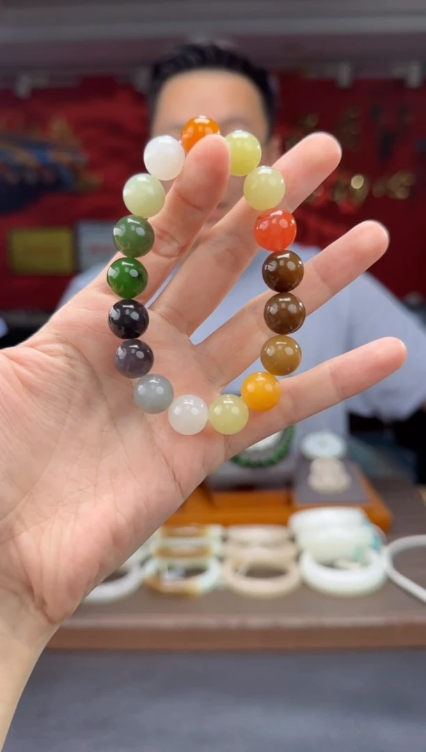 手串未镶嵌和田玉多宝单圈手串
