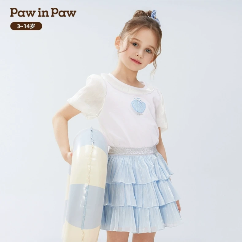 【PEARL IN THE SEA系列】25年女童圆领可爱泡泡印花T恤PCRAF2423E