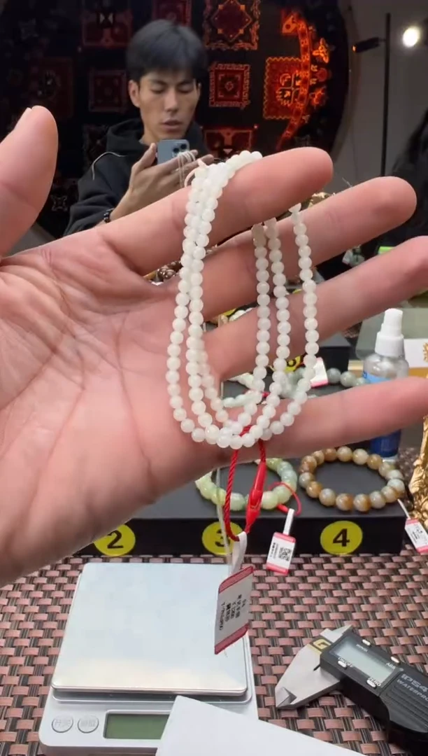 颈饰未镶嵌和田玉米达长链卡4