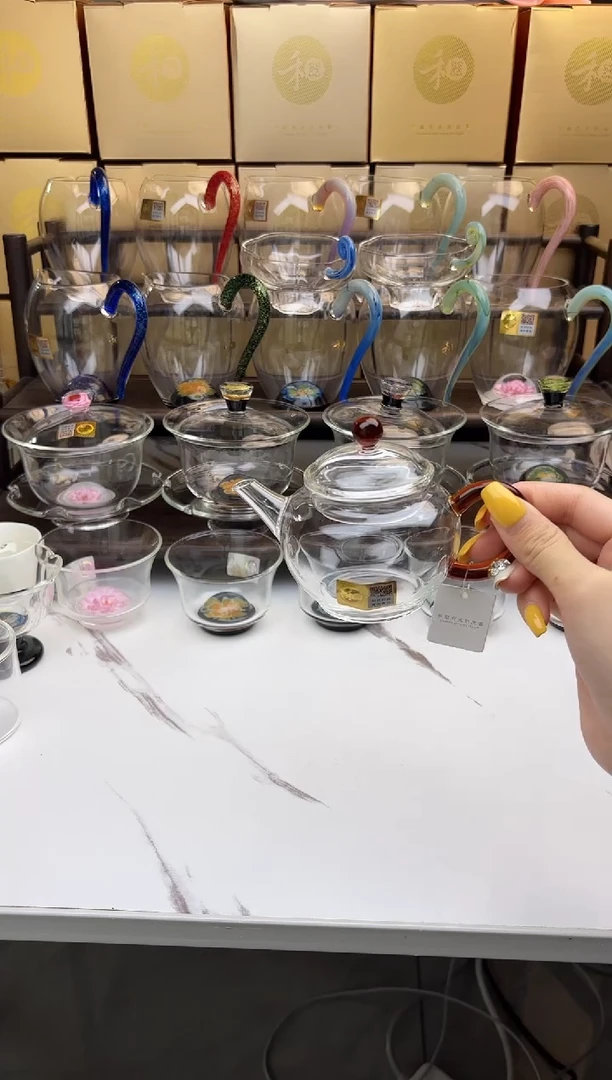 玻璃手工艺品禾器 煊玉壶琥珀色