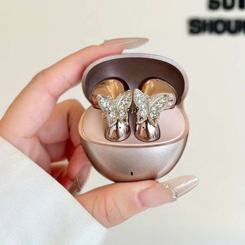 蓝牙耳机2025女生新款百搭时尚降噪高颜值耳饰长续航挂耳久戴不痛