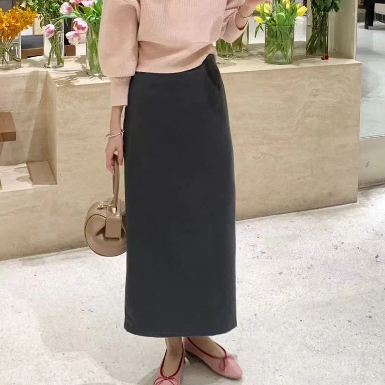 【芝士Cheese】浪漫时区 气质时尚加厚毛呢秋冬显瘦秋季松紧半身裙