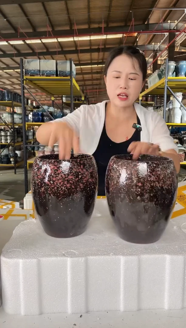 宜兴紫砂粗陶花盆盆15*21