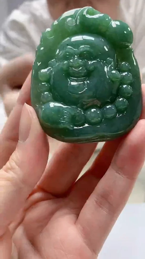 【闪购商品】定制翡翠未镶嵌5028zm-毛货挂件49佛公