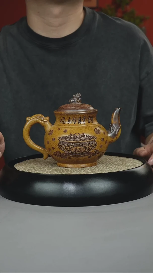 茶壶紫砂龙骨金砂 龙尊宫灯