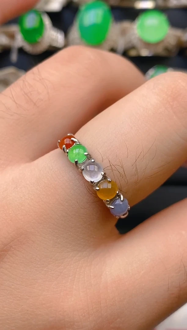 翡翠银S925镶嵌耳饰天然