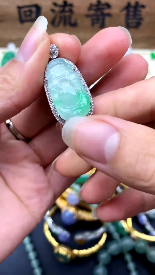 【闪购商品】翡翠颈饰18K金镶嵌361-中国好珍宝