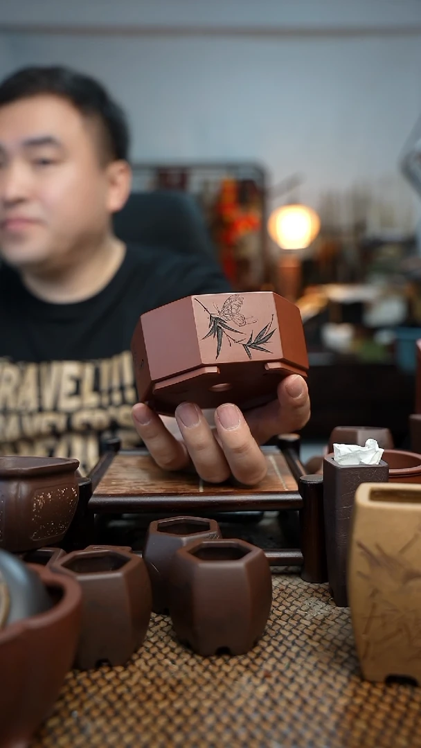 紫砂花盆听****天長木軒精品紫砂