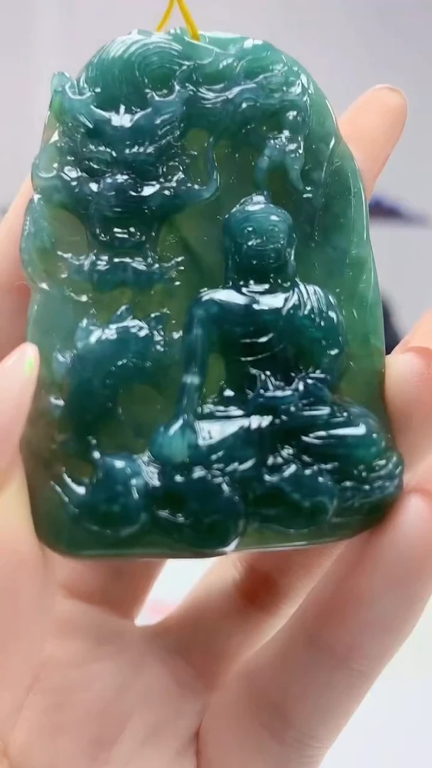 【闪购商品】定制翡翠未镶嵌5153DD-毛货挂件155