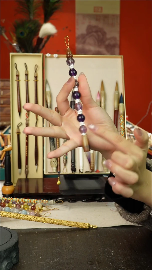 277号闪孤品高货毛笔链接 清水试笔 蘸墨不退