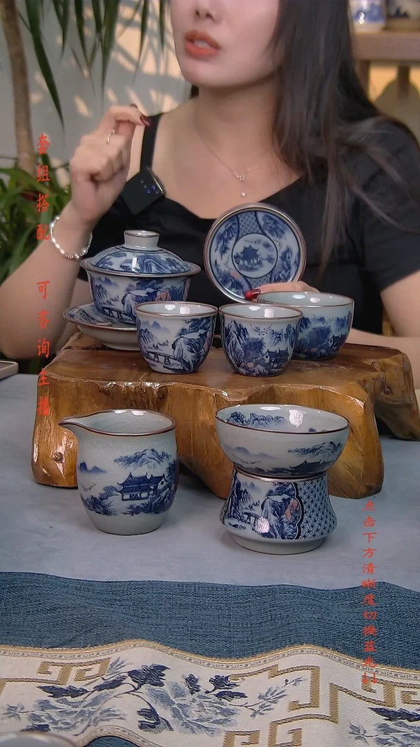 简装家用款7件套 老陶泥开片纹陶瓷茶具