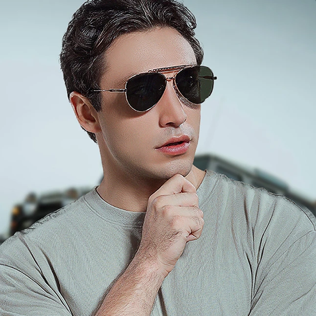 HALIMEISON欧美大框防紫外线复古男女经典司机驾驶太阳镜时尚墨镜