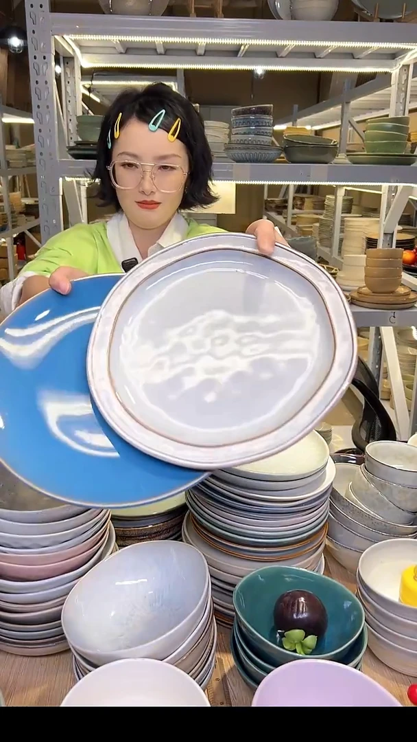 瓷507 外贸尾货高温釉下彩陶瓷餐具默认微瑕