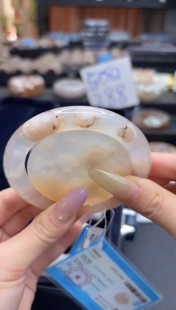 未镶嵌手镯石英质玉C473(59圈赠送镯心)