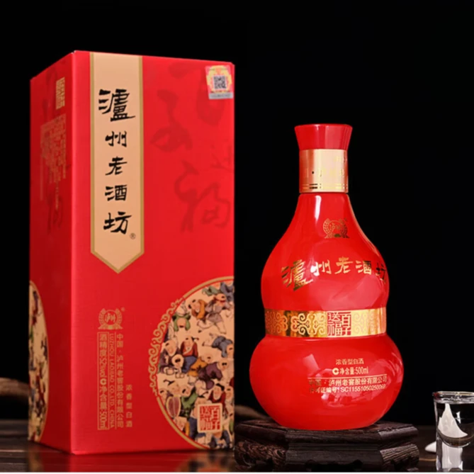 泸州老窖仓库破损品喜宴用酒 500mL 老酒坊 百子送福 1瓶52度