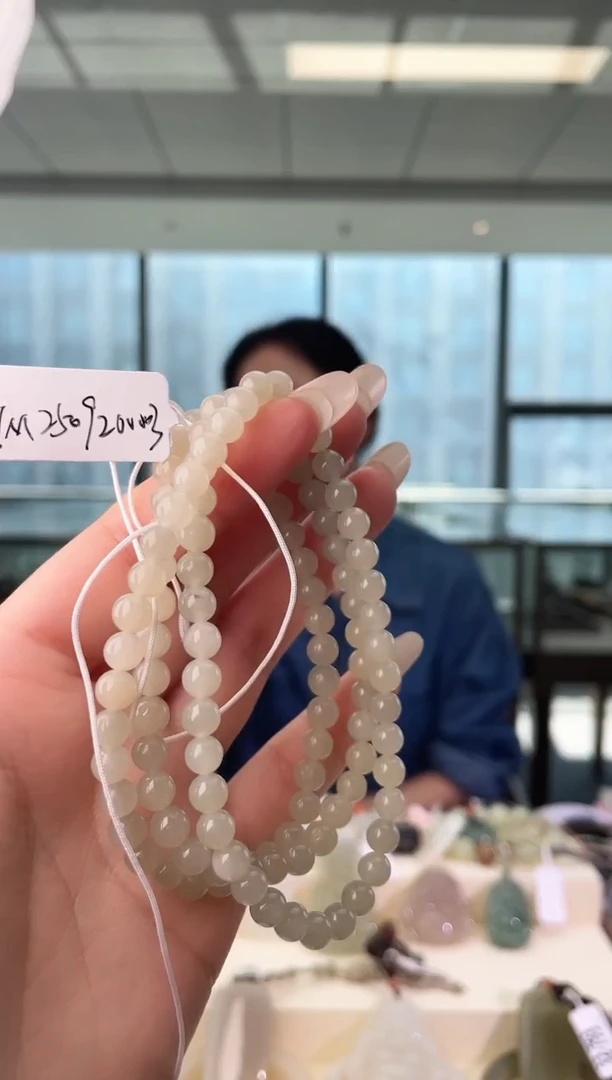 未镶嵌手串和田玉晴水108珠链 xp