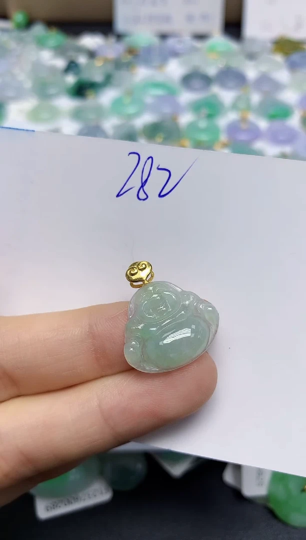 颈饰未镶嵌翡翠天然缅甸翡翠A货翡翠百元以上9元证书费自理