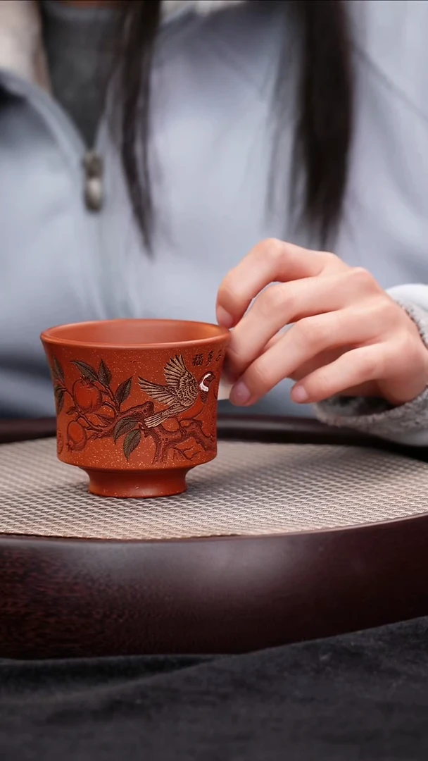 茶壶紫砂宜兴紫砂壶多子多福