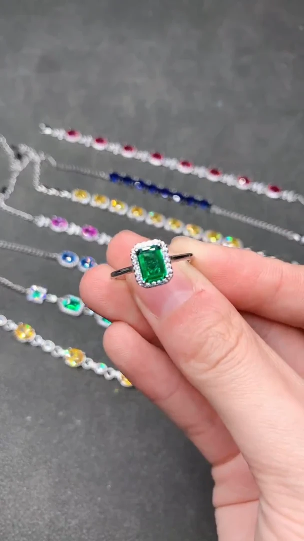 【闪购商品】透辉石戒指银S925镶嵌........