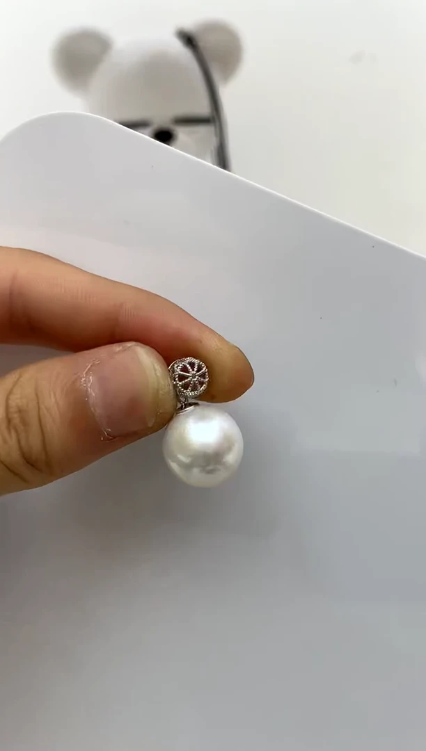 颈饰银S925镶嵌淡水珍珠14-15