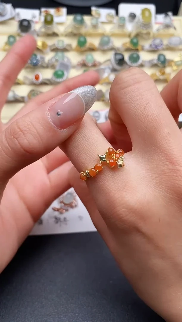 【闪购商品】翡翠戒指银S925镶嵌3333333+3