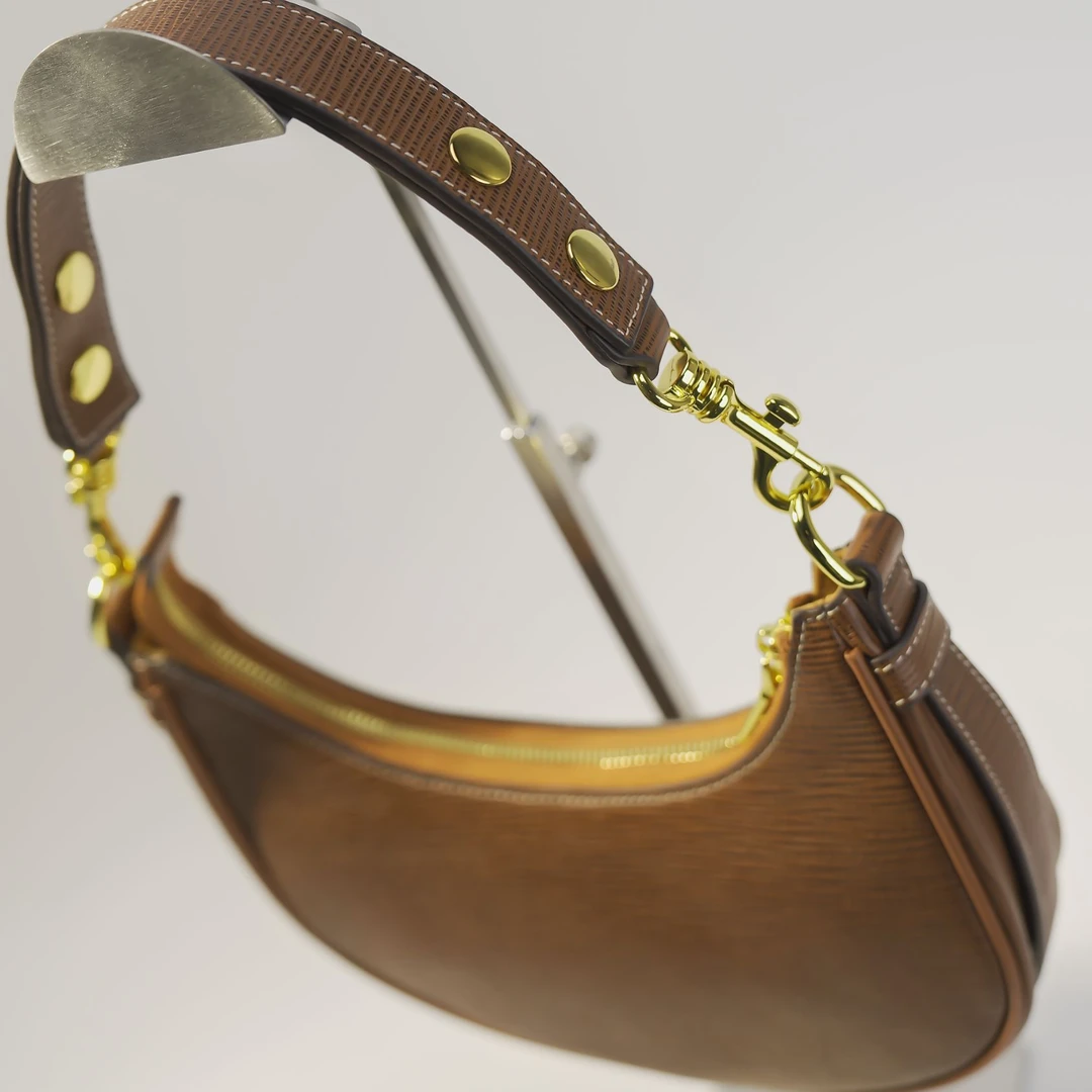 耐磨单肩斜挎包复古时尚纯色文艺风褶皱超纤皮轻奢豌豆包