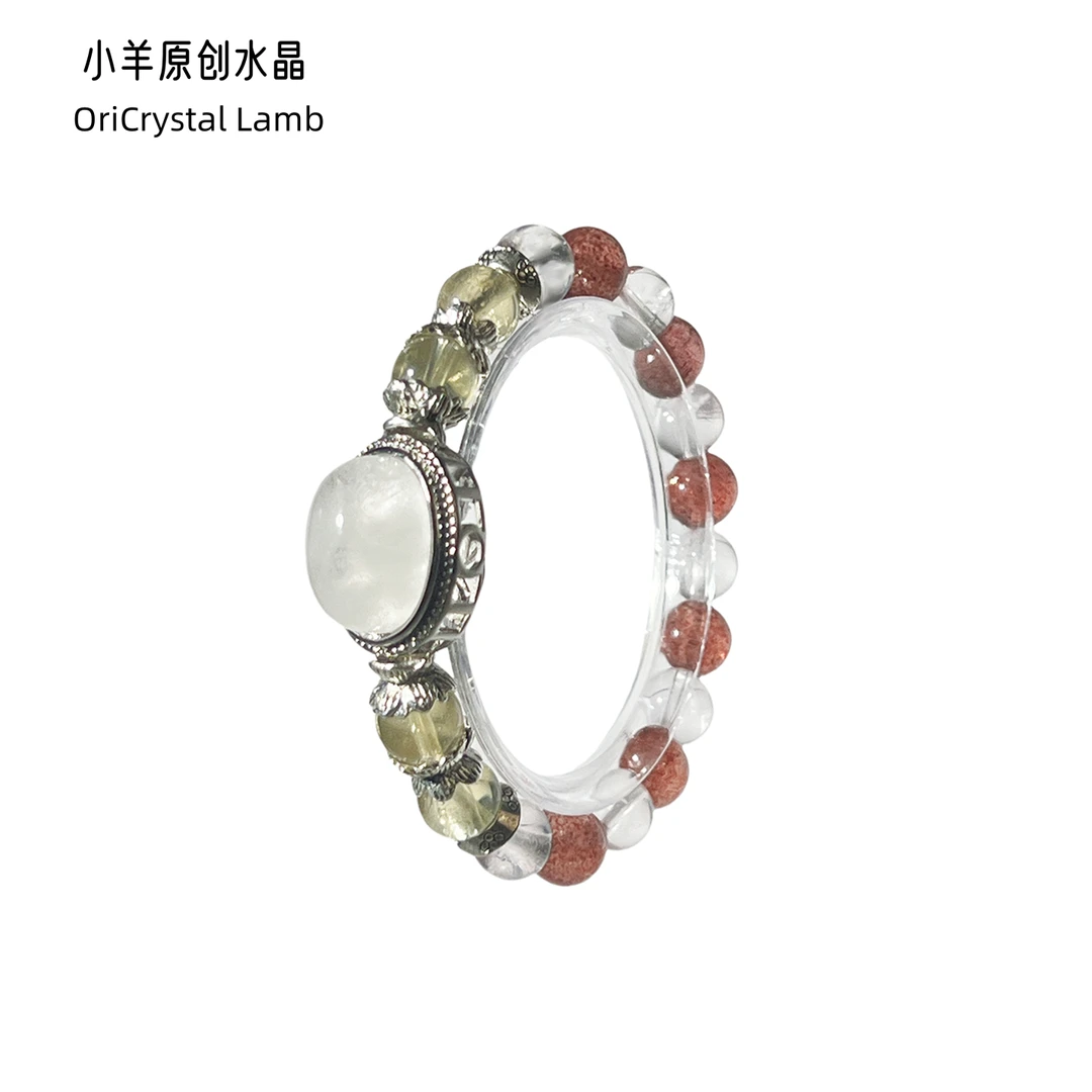 【草莓】天然草莓晶黄水晶|简约其他other小众饰品女天然水晶手串