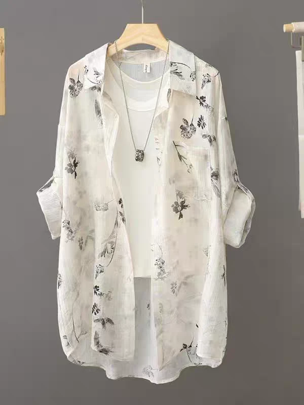 时尚复古气质肌理感女夏季新款洋气宽松显瘦超好看长袖百搭休闲