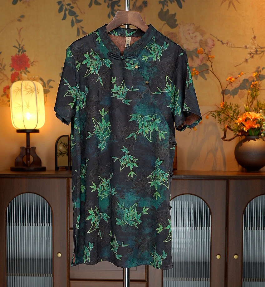 青竹 新中式国风高级显瘦百搭女长衫 5005