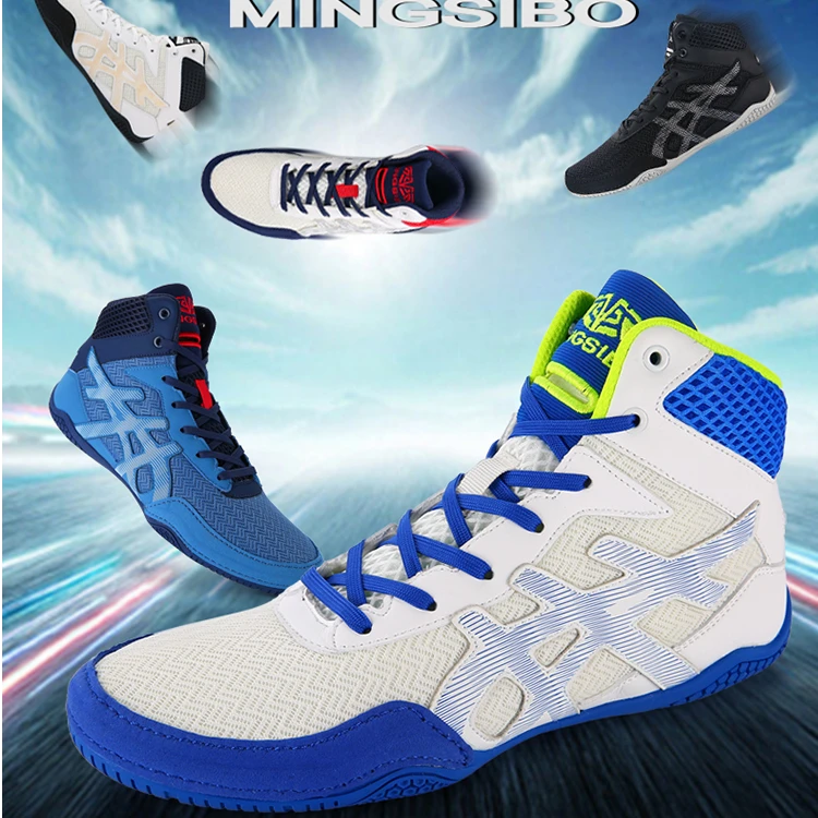 专业摔跤鞋透气防滑搏击鞋男女格斗鞋泰拳拳击鞋健身鞋散打训练鞋