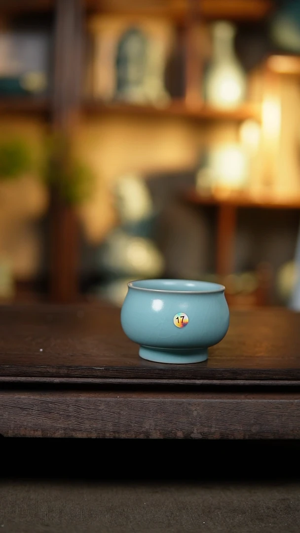 【闪购商品】杯仿古宋臻釉纯手工高炉氏杯微瑕17