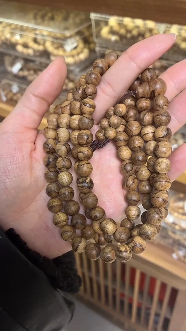 沉香手串达拉干圆珠长串0.9多样性发其一