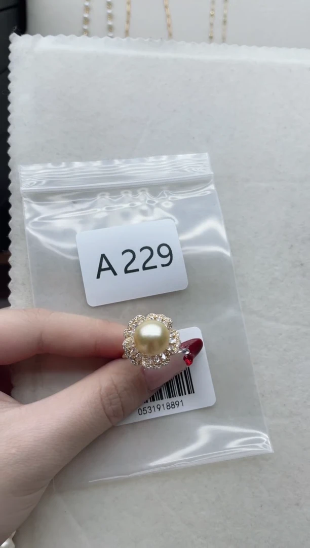 【闪购商品】海水珍珠戒指银S925镶嵌A229