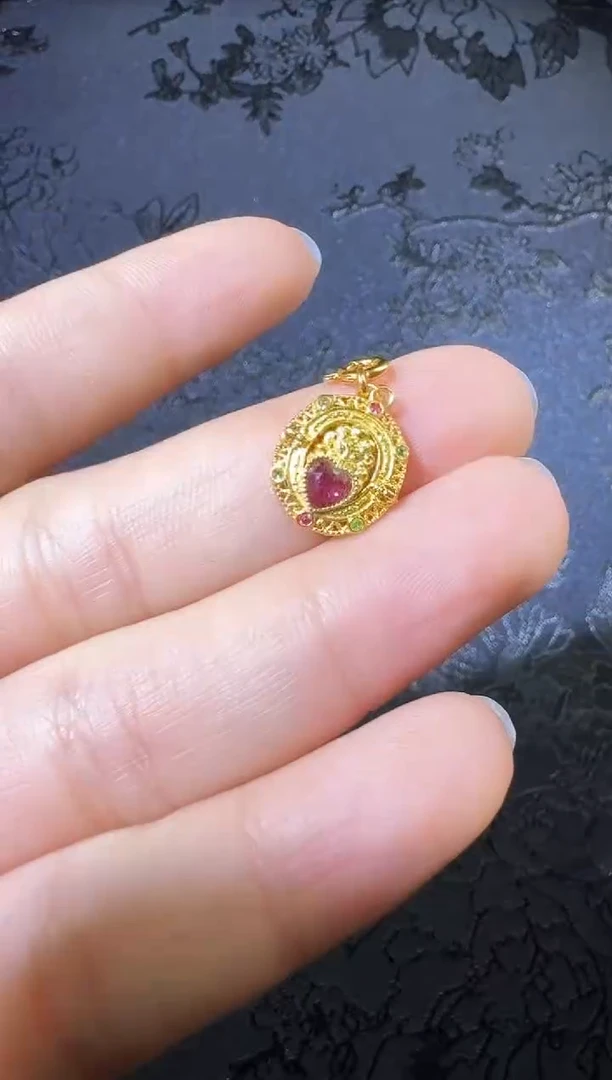 【闪购商品】翡翠吊坠(不含链)银S925镶嵌多宝