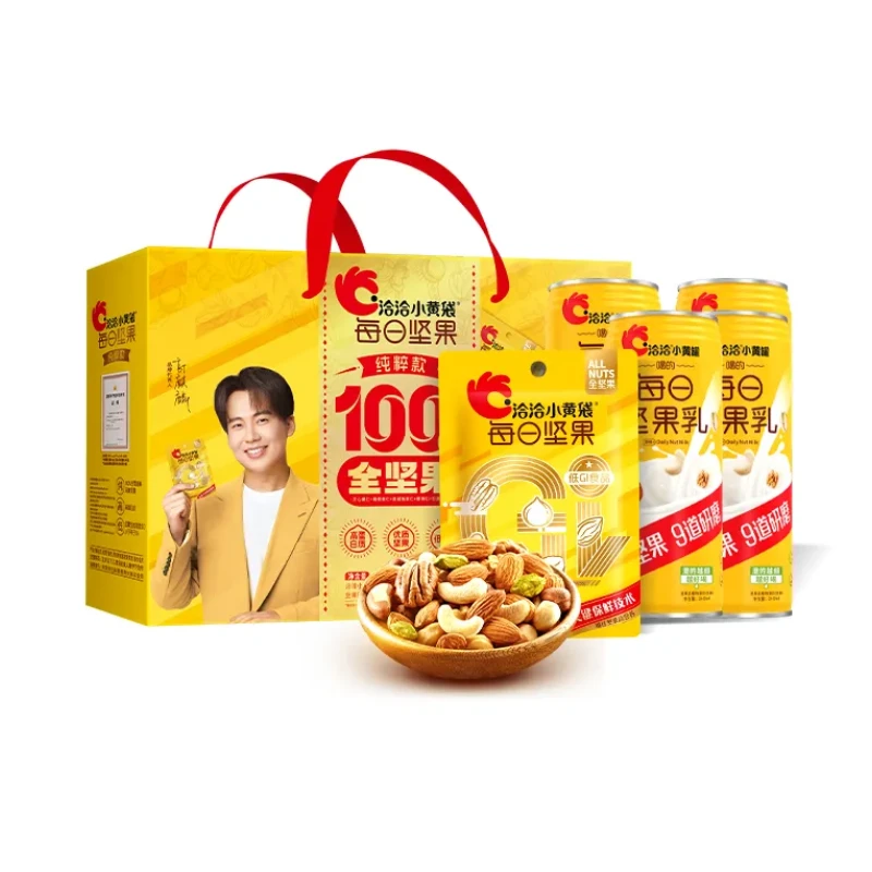 洽洽小黄袋全坚果20g*20袋+960ml*6/盒