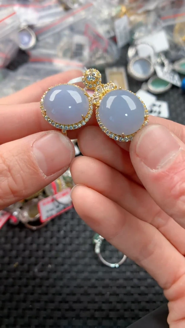 银S925镶嵌戒指翡翠333------8