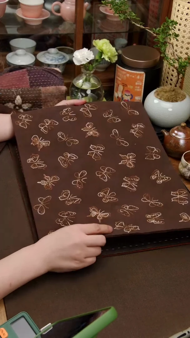 织绣Cici手作刺子绣茶席-919