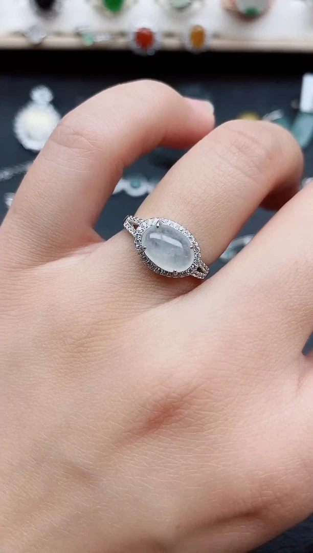 【闪购商品】翡翠戒指银S925镶嵌11111