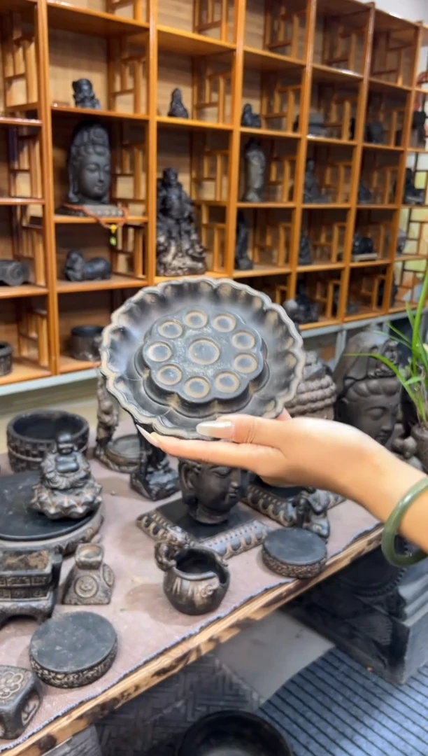 陶土【火山泥】莲蓬壶承