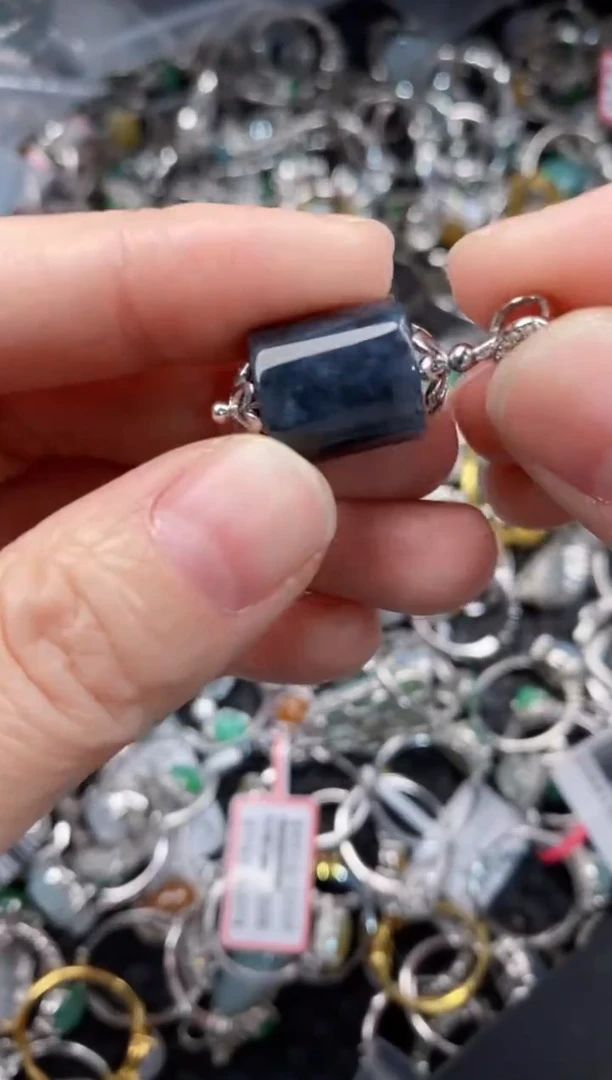 银S925镶嵌戒指翡翠11             1