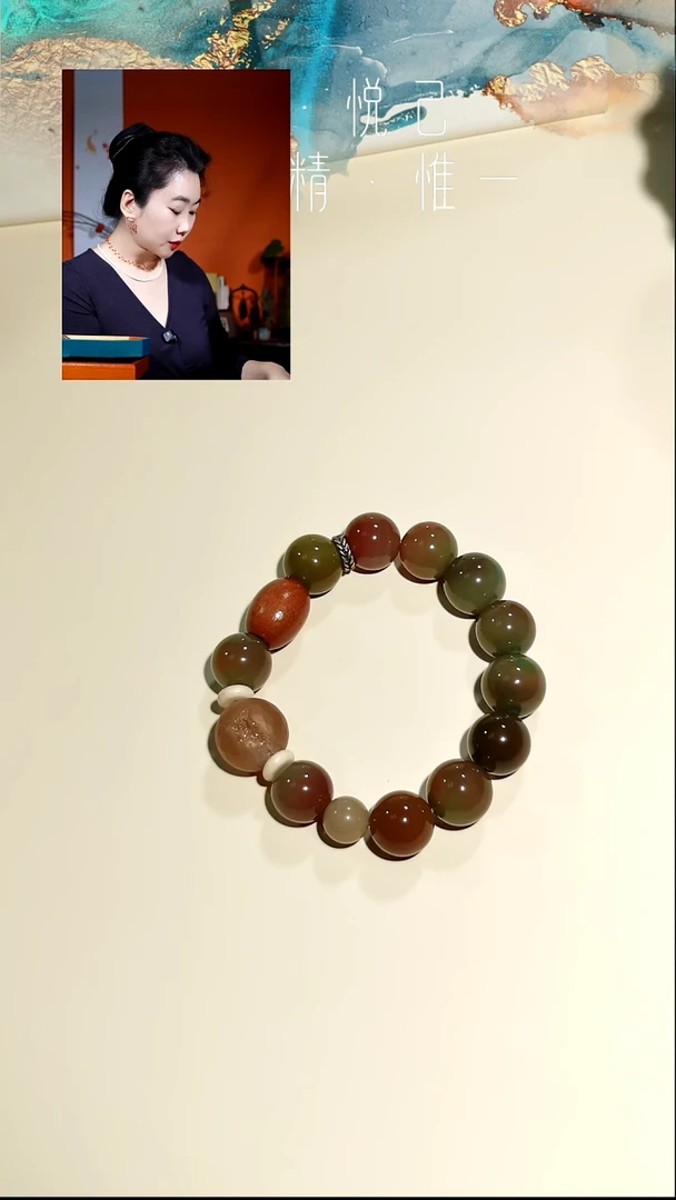 银S925镶嵌手链玛瑙/玉髓手链