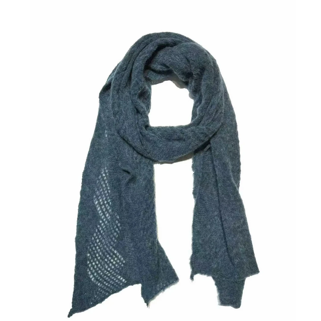 涟香家左岸迷香针织围巾7207简约保暖秋冬