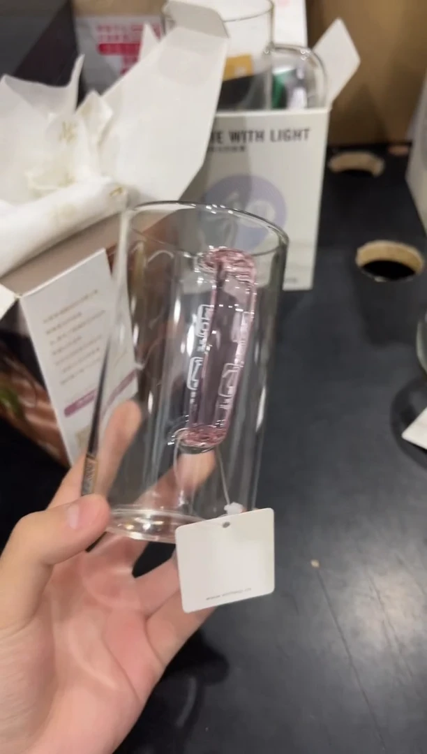 【闪购商品】晶彩/清简杯/浅粉。。